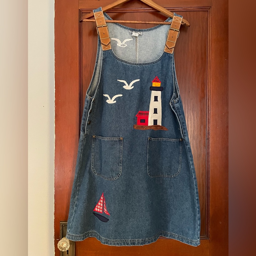 HAIKS 90s vintage overall denim dress